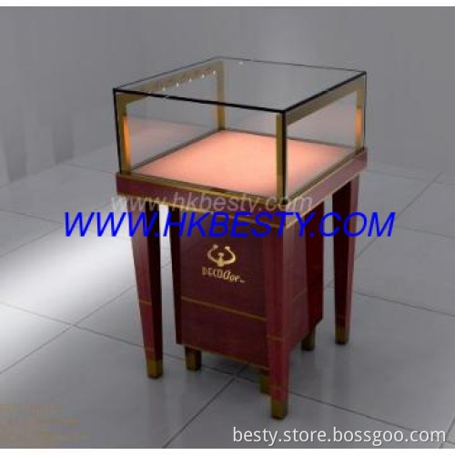 corner display showcase for jewelry shop